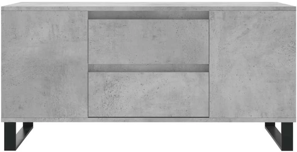 Kavos staliukas, betono pilkas, 102x44,5x50cm, apdirbta mediena