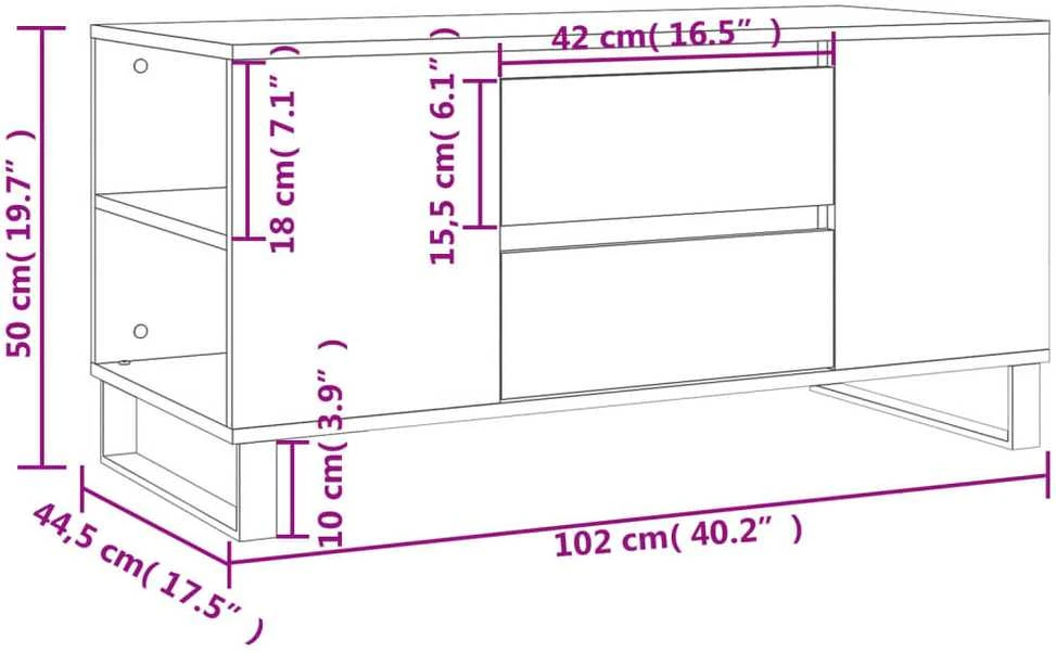 Kavos staliukas, betono pilkas, 102x44,5x50cm, apdirbta mediena