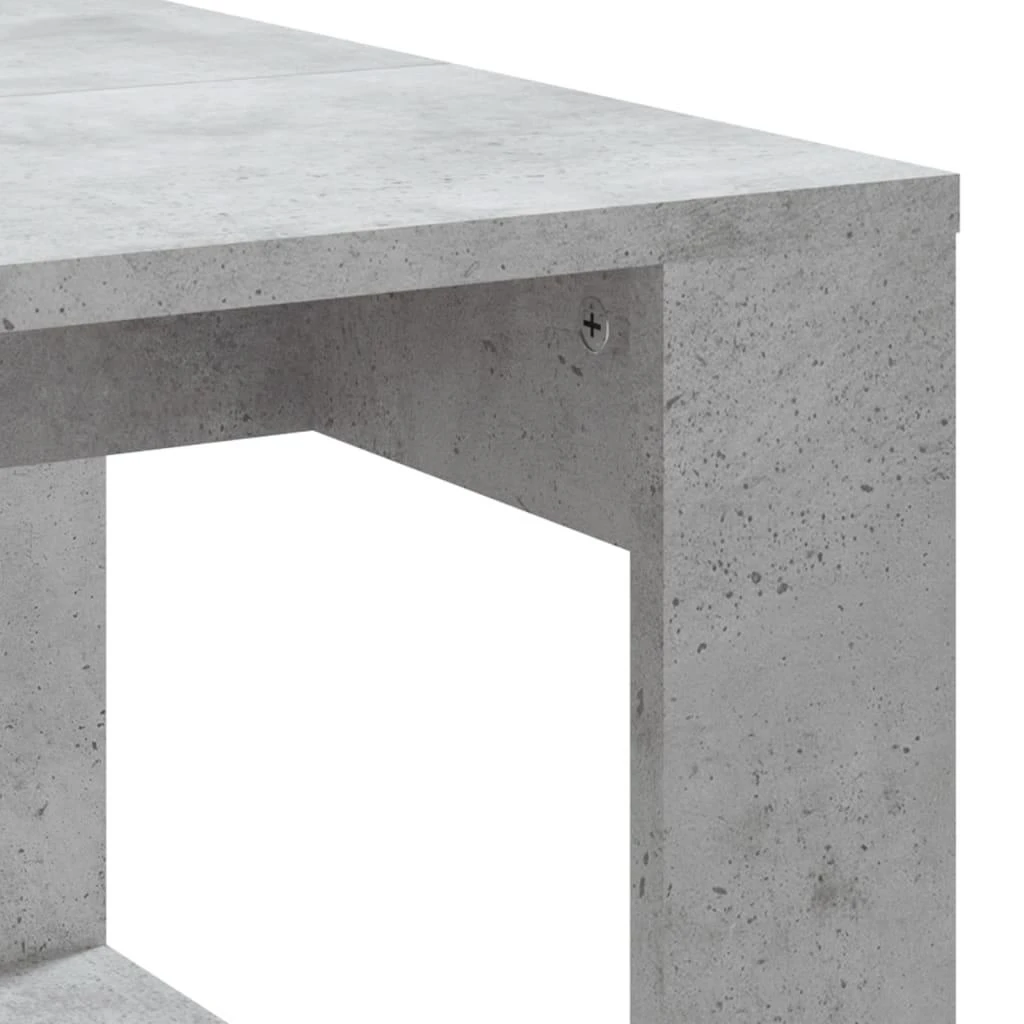 Kavos staliukas, betono pilkas, 102x50x35cm, apdirbta mediena