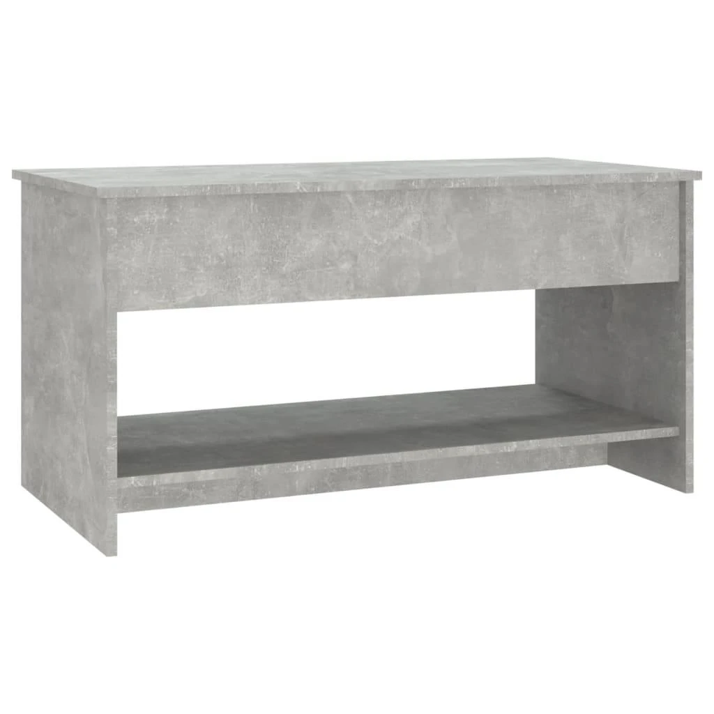 Kavos staliukas, betono pilkas, 102x50x52,5cm, apdirbta mediena