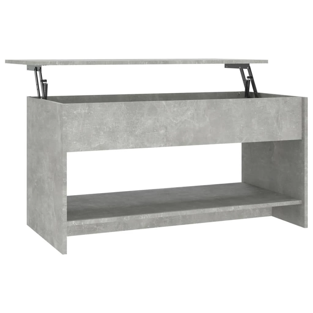 Kavos staliukas, betono pilkas, 102x50x52,5cm, apdirbta mediena