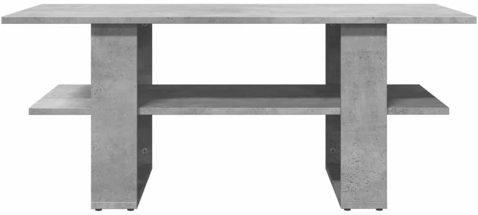Kavos staliukas, betono pilkas, 102x55x42cm, apdirbta mediena