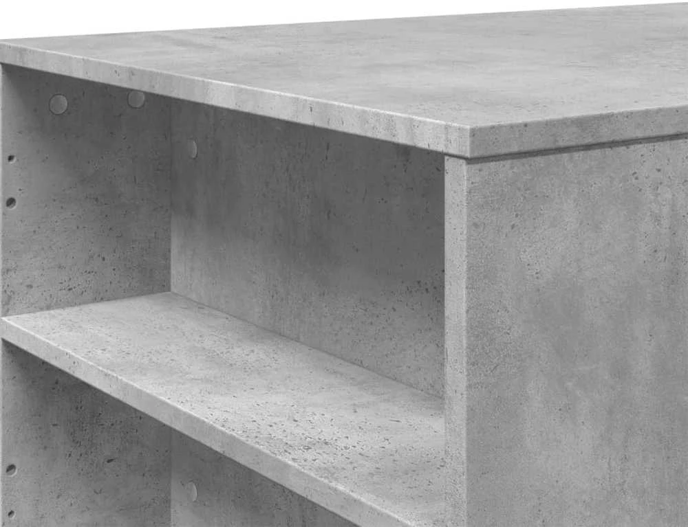 Kavos staliukas, betono pilkas, 102x55x42cm, apdirbta mediena