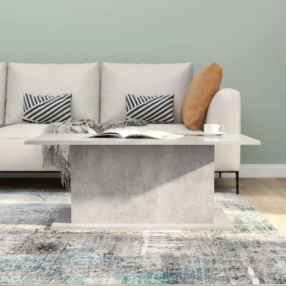 Kavos staliukas, betono pilkos spalvos, 102x55,5x40cm, MDP