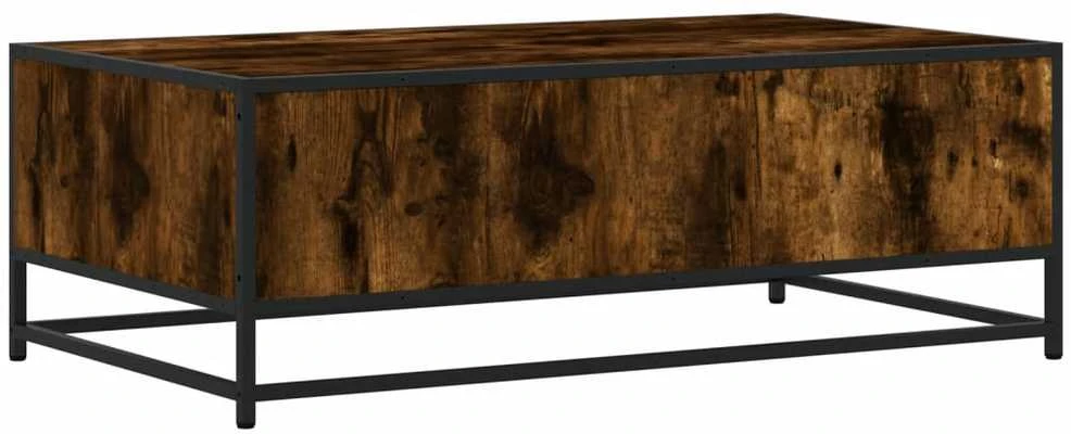 Kavos staliukas, dūminis, 100x57x35cm, apdirbta mediena/metalas