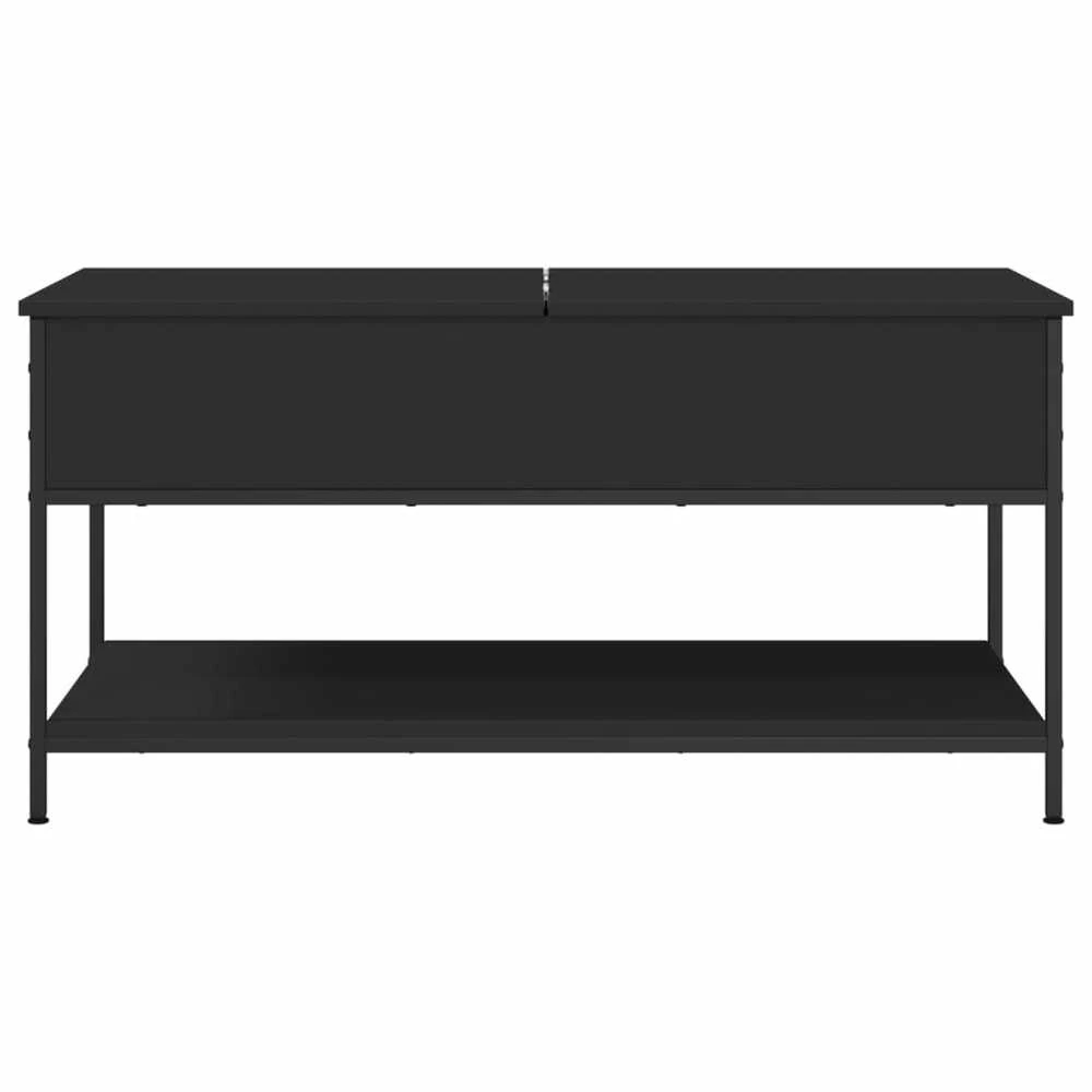 Kavos staliukas, juodas, 100x50x50cm, apdirbta mediena/metalas