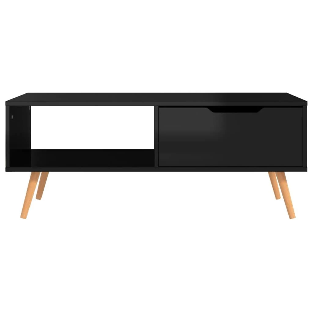 Kavos staliukas, juodas, 100x49,5x43cm, apdirbta mediena