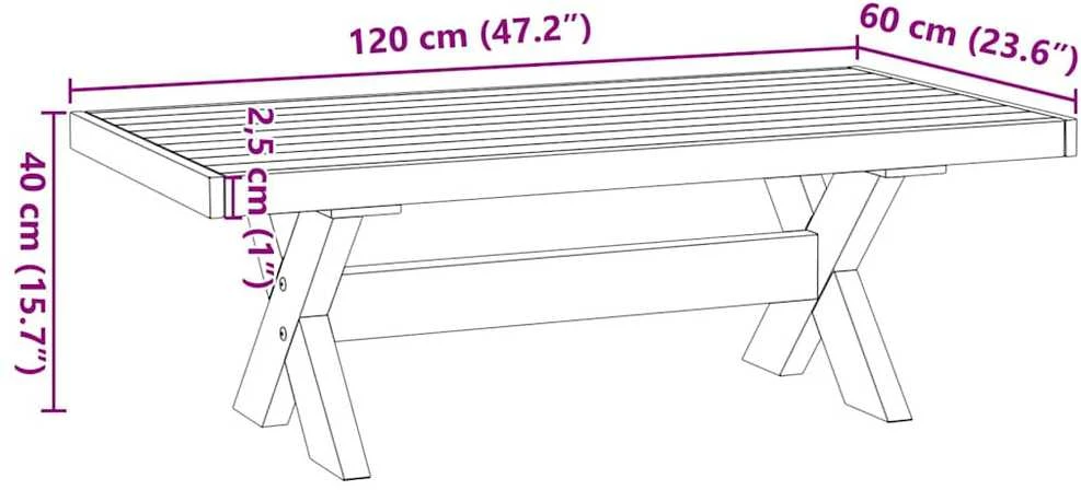 Kavos staliukas, NOAIN, 120x60x40cm, medienos masyvas