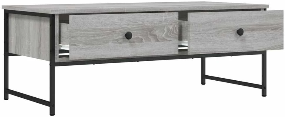 Kavos staliukas, pilkas ąžuolo, 101x49x39,5cm, apdirbta mediena