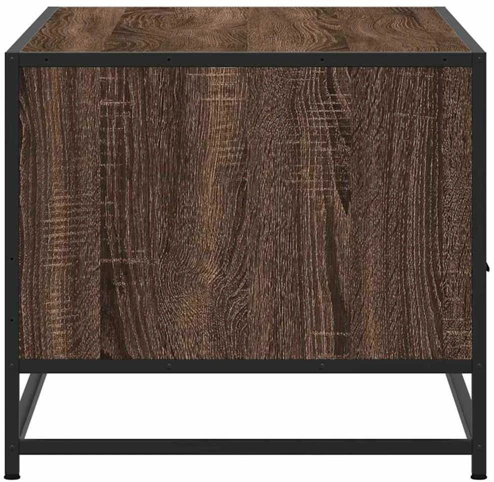 Kavos staliukas, rudas ąžuolo, 100x50x45cm, mediena/metalas