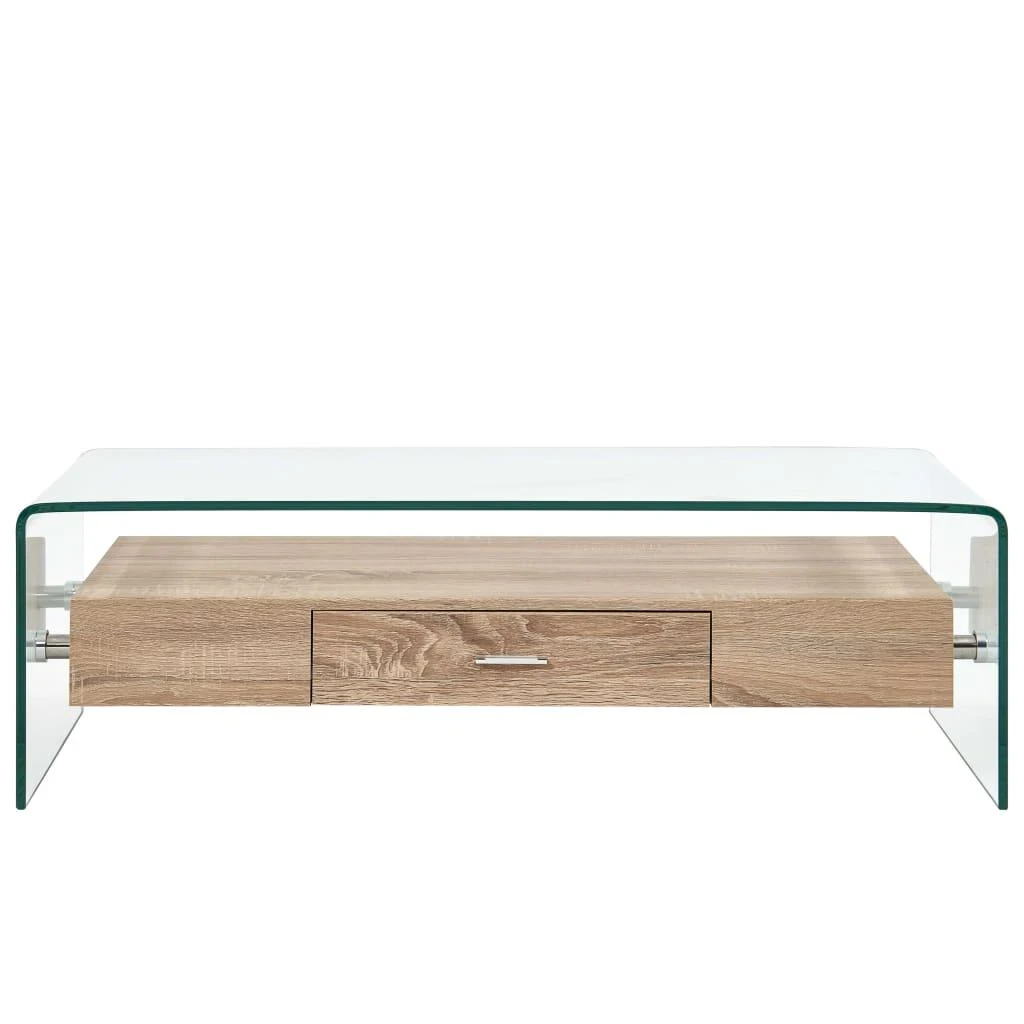 Kavos staliukas, skaidrus, 98x45x31cm, grūdintas stiklas