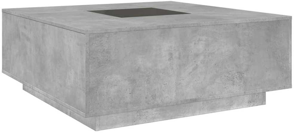 Kavos staliukas su Infinity LED, betono, 100x100x40cm