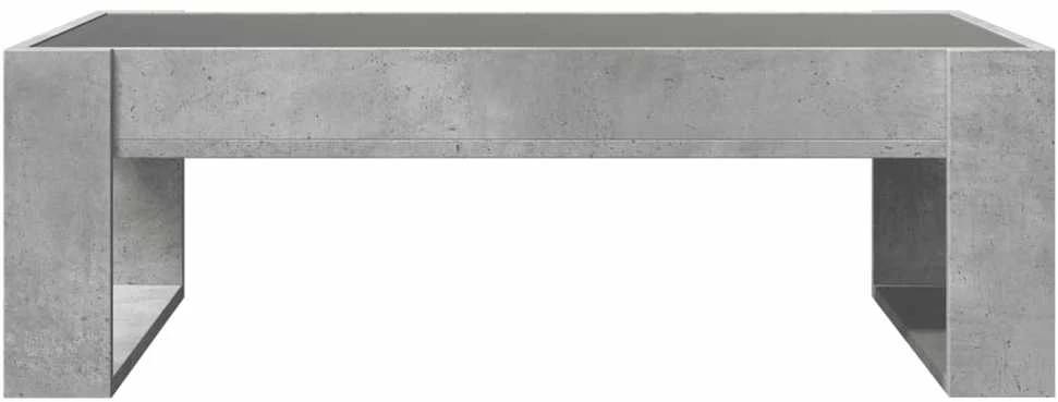Kavos staliukas su Infinity LED lemputėmis, betono, 90x53x30cm