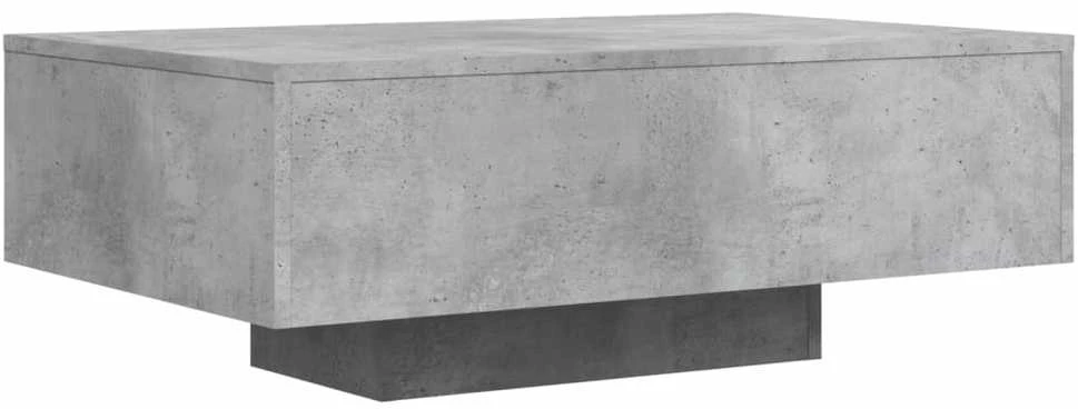 Kavos staliukas su LED lemputėmis, betono pilkas, 85x55x31cm