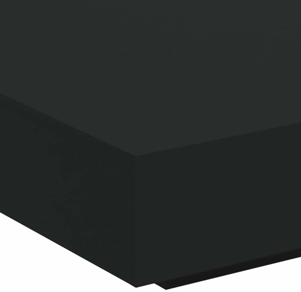 Kavos staliukas su LED lemputėmis, juodos spalvos, 100x100x31cm