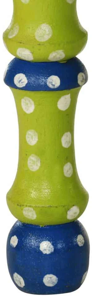 Kavos staliukas, žalias, mango masyvas, tapytas rankomis
