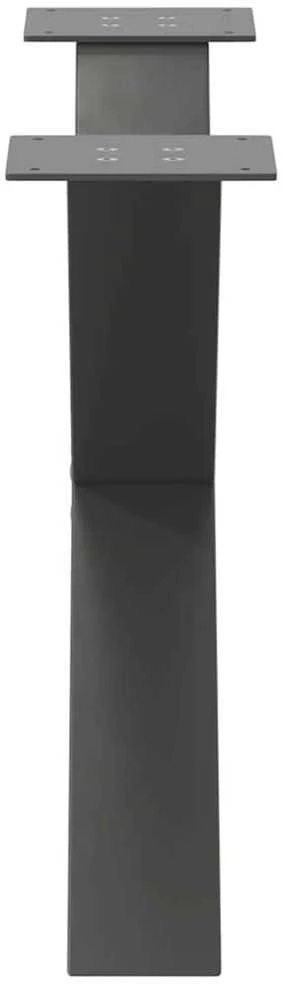 Kavos staliuko kojelės, 2 vnt., antracito, 70x(42-43)cm