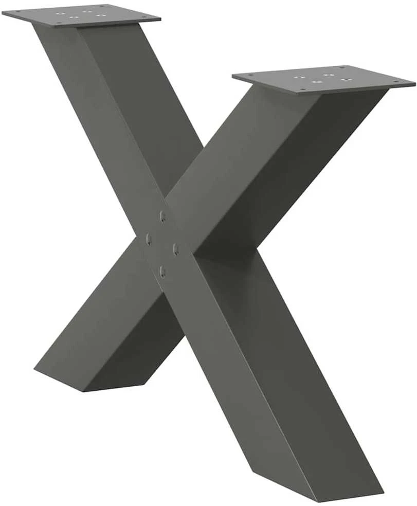 Kavos staliuko kojelės, 2 vnt., antracito, 70x(42-43)cm