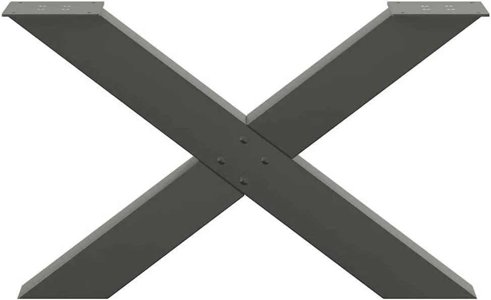 Kavos staliuko kojelės, 2 vnt., antracito, 70x(42-43)cm