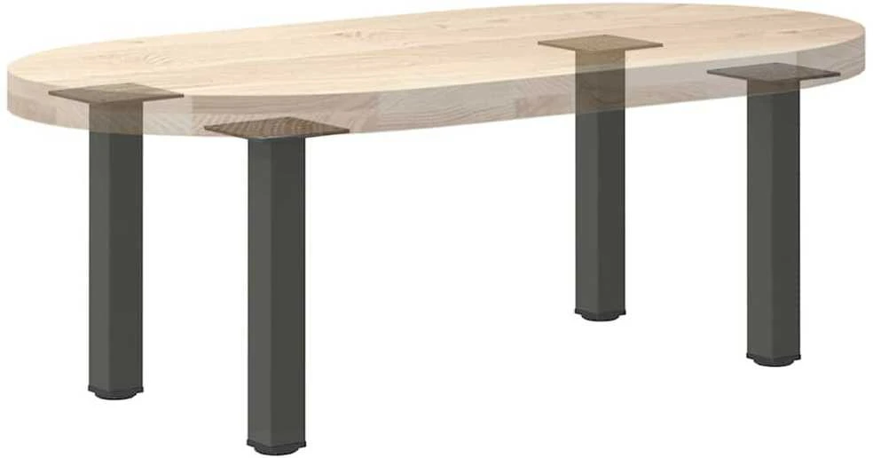 Kavos staliuko kojelės, 4 vnt., antracito spalvos, 42-44 cm, plienas