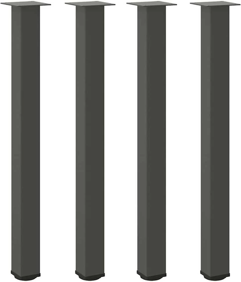 Baro stalo kojos, 4 vnt., antracito spalvos, 90-92 cm, plienas