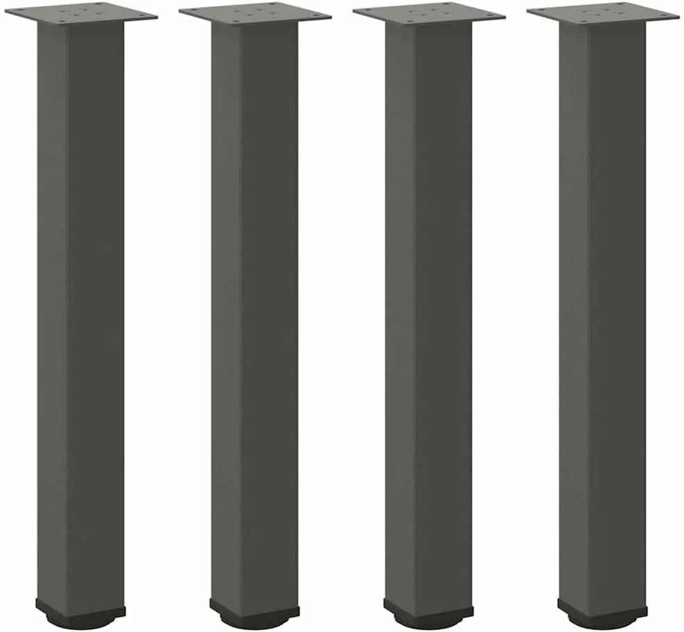 Konsolinio stalo kojos, 4 vnt., antracito spalvos, 72-74 cm, plienas