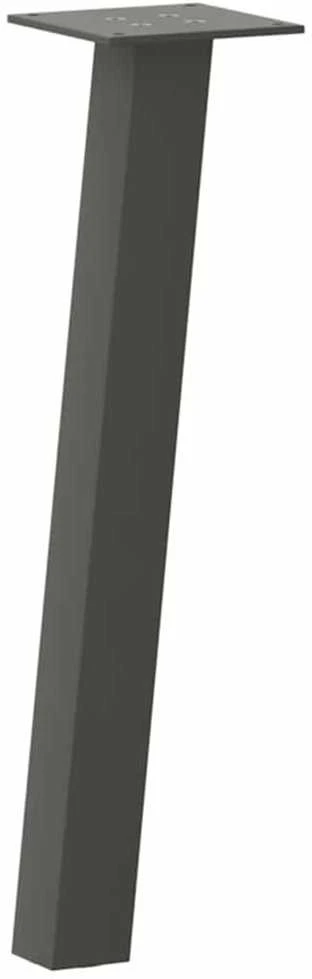 Kavos staliuko kojelės, 4 vnt., antracito spalvos, 42 cm, plienas
