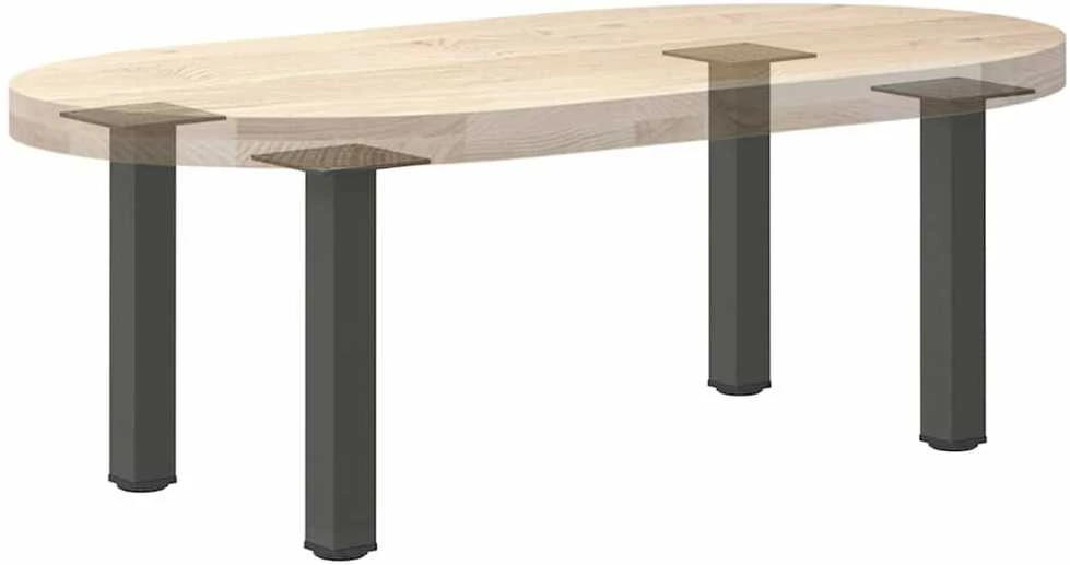 Kavos staliuko kojelės, 4 vnt., antracito spalvos, 30-32 cm, plienas