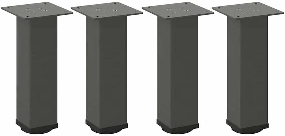 Kavos staliuko kojelės, 4 vnt., antracito spalvos, 42-44 cm, plienas