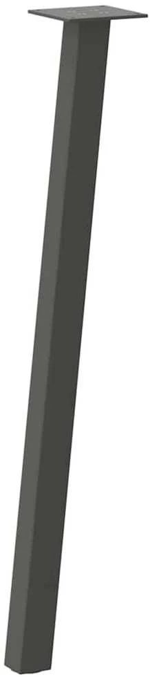 Konsolinio stalo kojos, 4 vnt., antracito spalvos, 72 cm, plienas