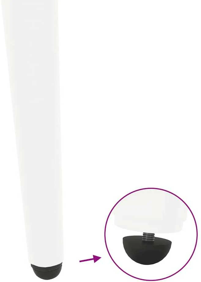 Kavos staliuko kojelės, 4 vnt., balta, 42-43cm, plienas