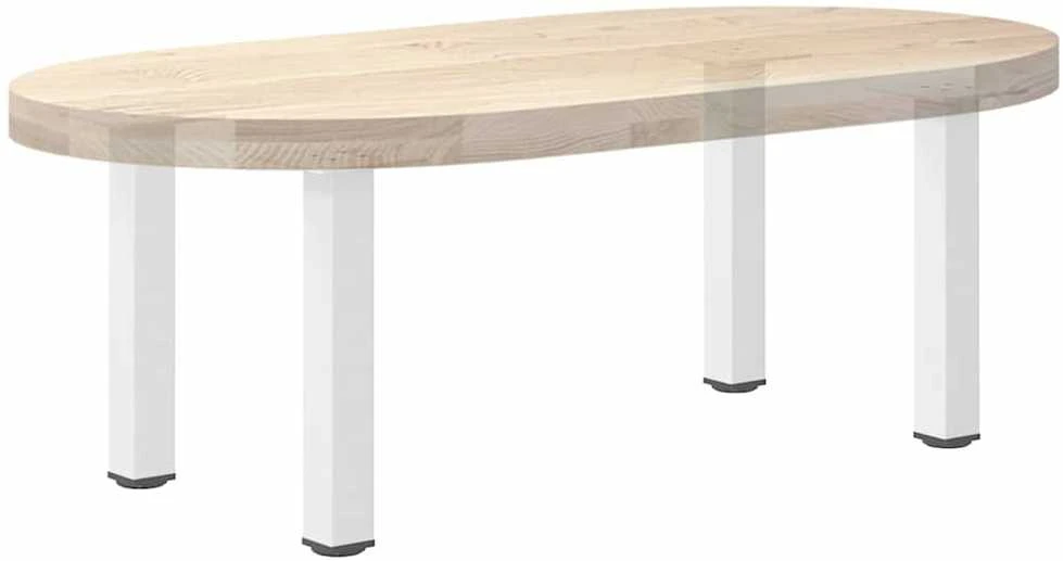 Kavos staliuko kojelės, 4 vnt., baltos, 42-44 cm, plienas