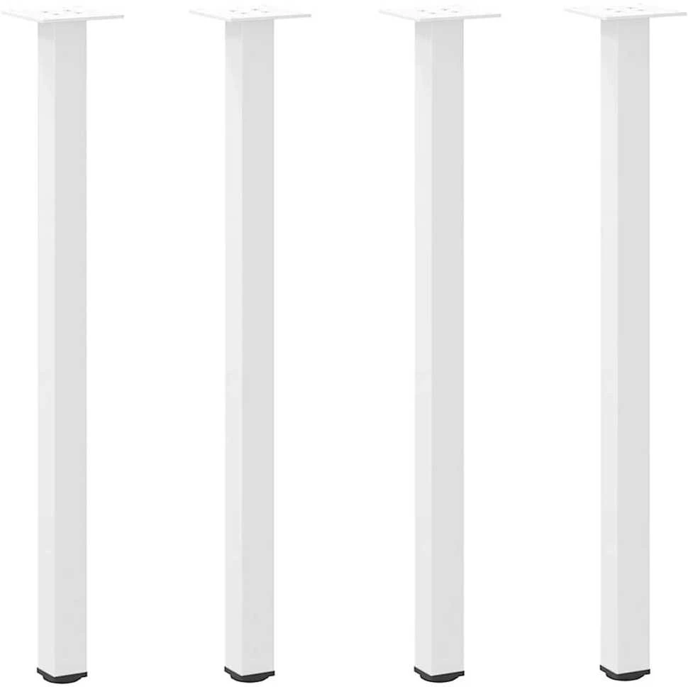 Konsolinio stalo kojelės, 4 vnt., baltos, 72-74 cm, plienas