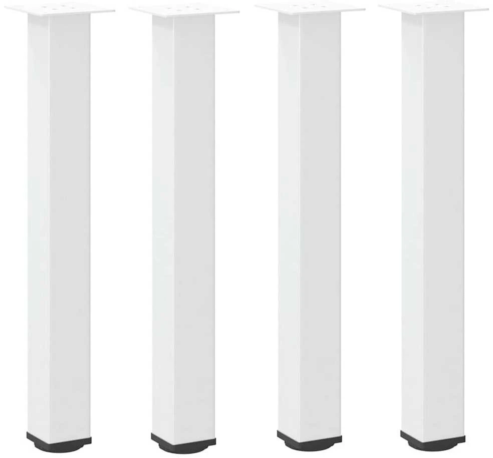 Konsolinio stalo kojelės, 4 vnt., baltos, 72-74 cm, plienas