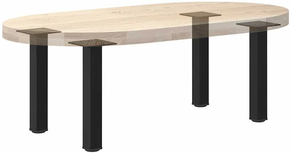 Kavos staliuko kojelės, 4 vnt., juodos, 30-32 cm, plienas