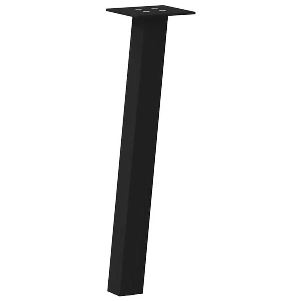 Kavos staliuko kojelės, 4 vnt., juodos, 30 cm, plienas