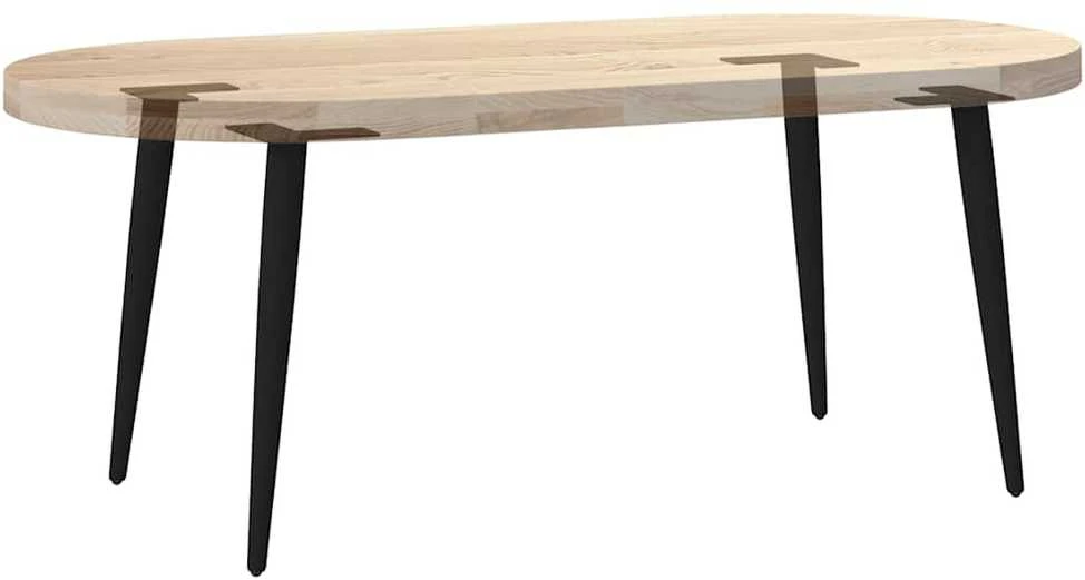 Kavos staliuko kojelės, 4 vnt., juoda, 42-43cm, plienas