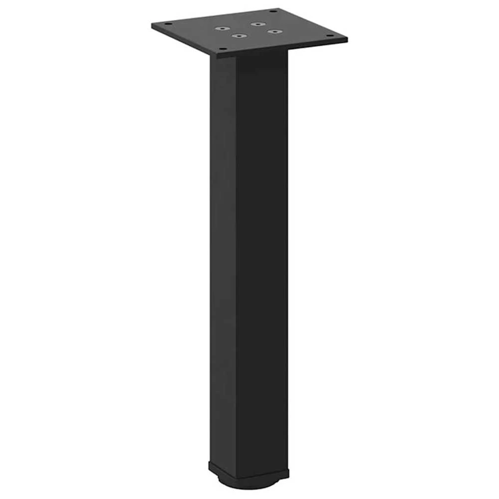 Kavos staliuko kojelės, 4 vnt., juodos, 42-44 cm, plienas