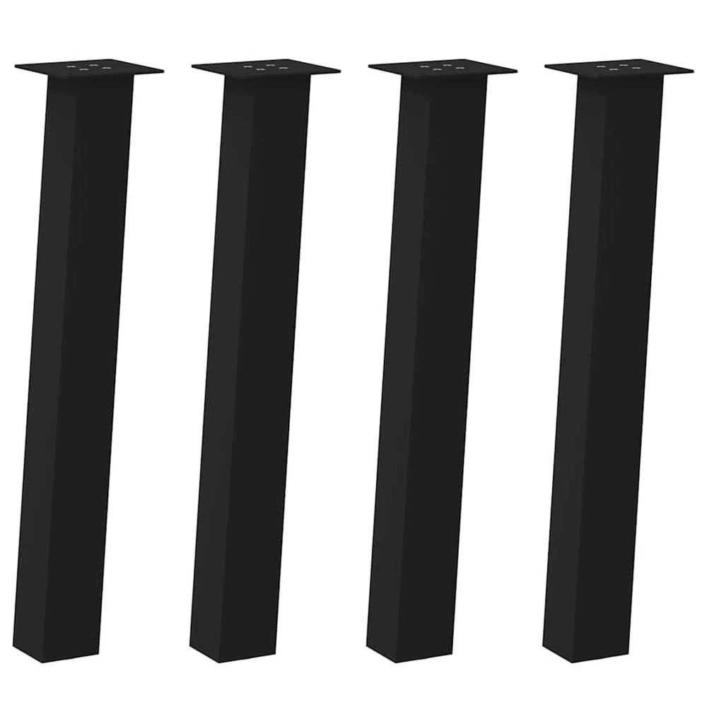 Konsolinio stalo kojos, 4 vnt., juodos, 72 cm, plienas