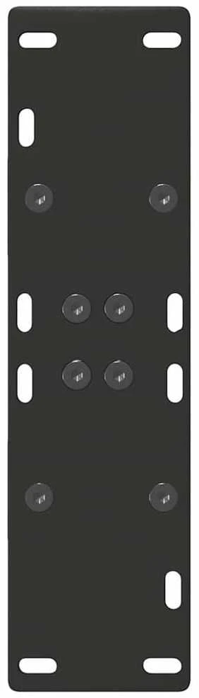 Valgomojo stalo kojelės, A formos, 2 vnt., juodos, 60x(72-73) cm, plienas