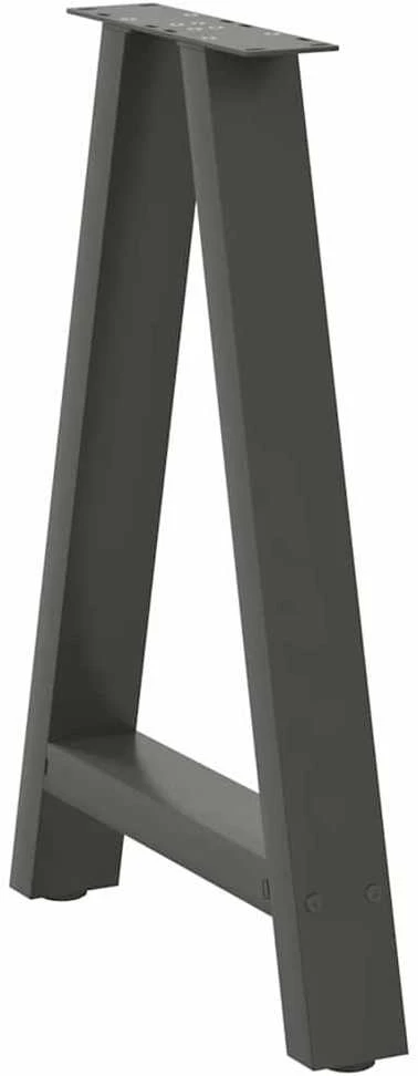 Valgomojo stalo kojos, 2 vnt., antracito spalvos, 60x(72-73) cm, plienas