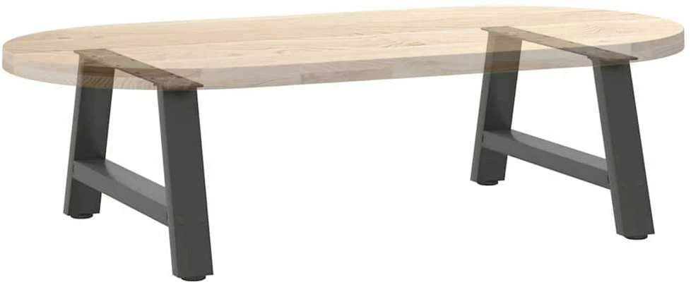 Kavos staliuko kojelės, 2 vnt., antracito spalvos, 60x(30-31) cm, plienas