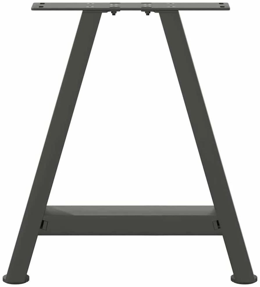 Kavos staliuko kojelės, 2 vnt., antracito spalvos, 50x(42-43) cm, plienas