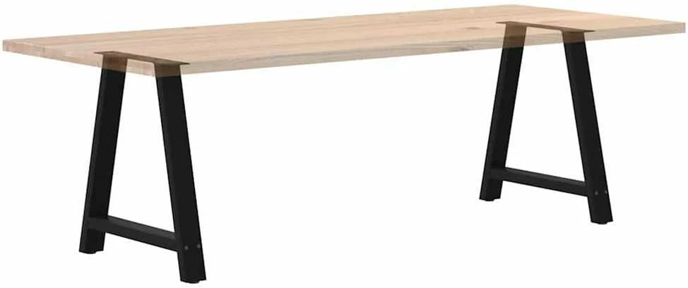 Valgomojo stalo kojelės, A formos, 2 vnt., juodos, 80x(72-73) cm, plienas