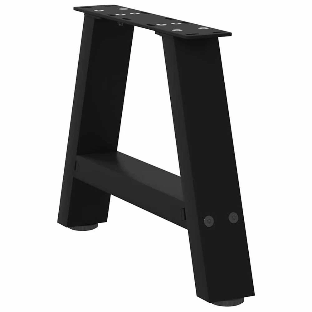 Kavos staliuko kojelės, A formos, 2 vnt., juodos, 50x(30-31) cm, plienas