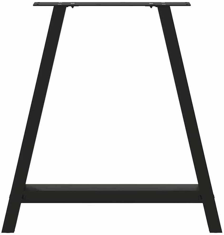 Valgomojo stalo kojelės, A formos, 2 vnt., juodos, 80x(72-73) cm, plienas