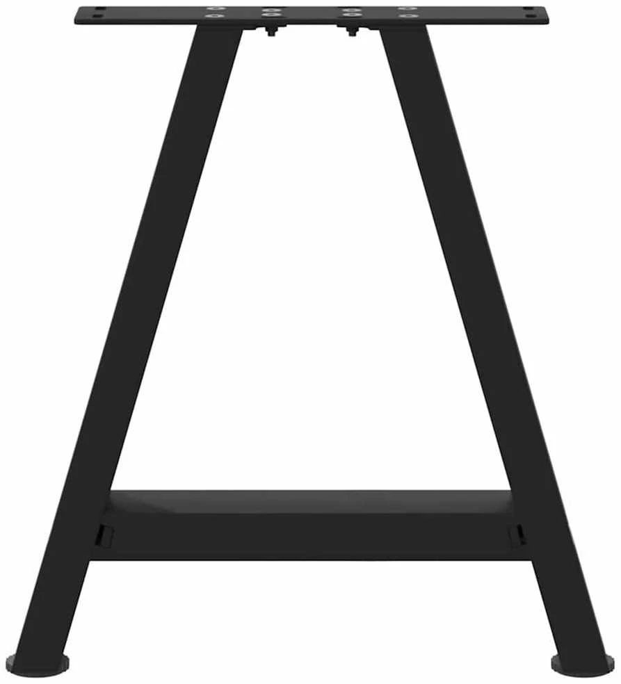 Kavos staliuko kojelės, A formos, 2 vnt., juodos, 50x(42-43) cm, plienas