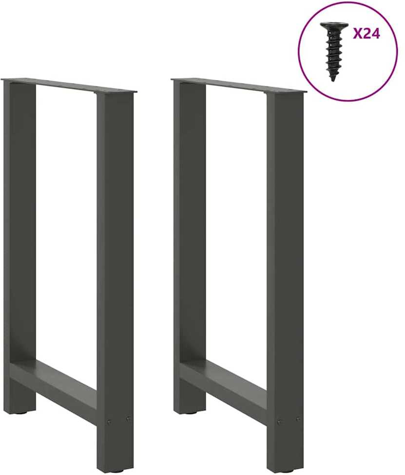 Baro stalo kojos, antracito spalvos, 2 vnt., 60x(90-91) cm, plienas