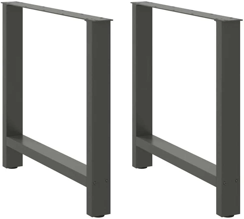 Valgomojo stalo kojos, antracito spalvos, 2 vnt., 70x(72-73) cm, plienas