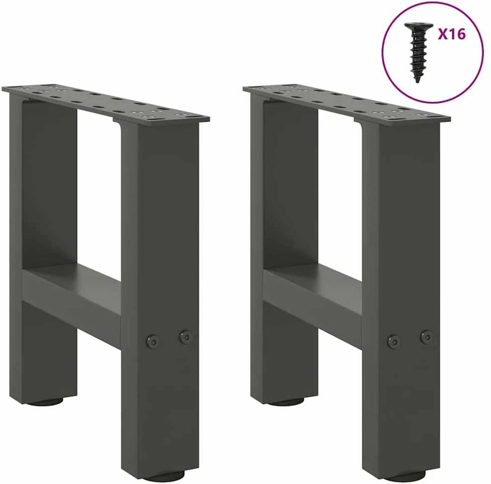 Kavos staliuko kojelės, antracito, 2 vnt., 30x(30-31)cm